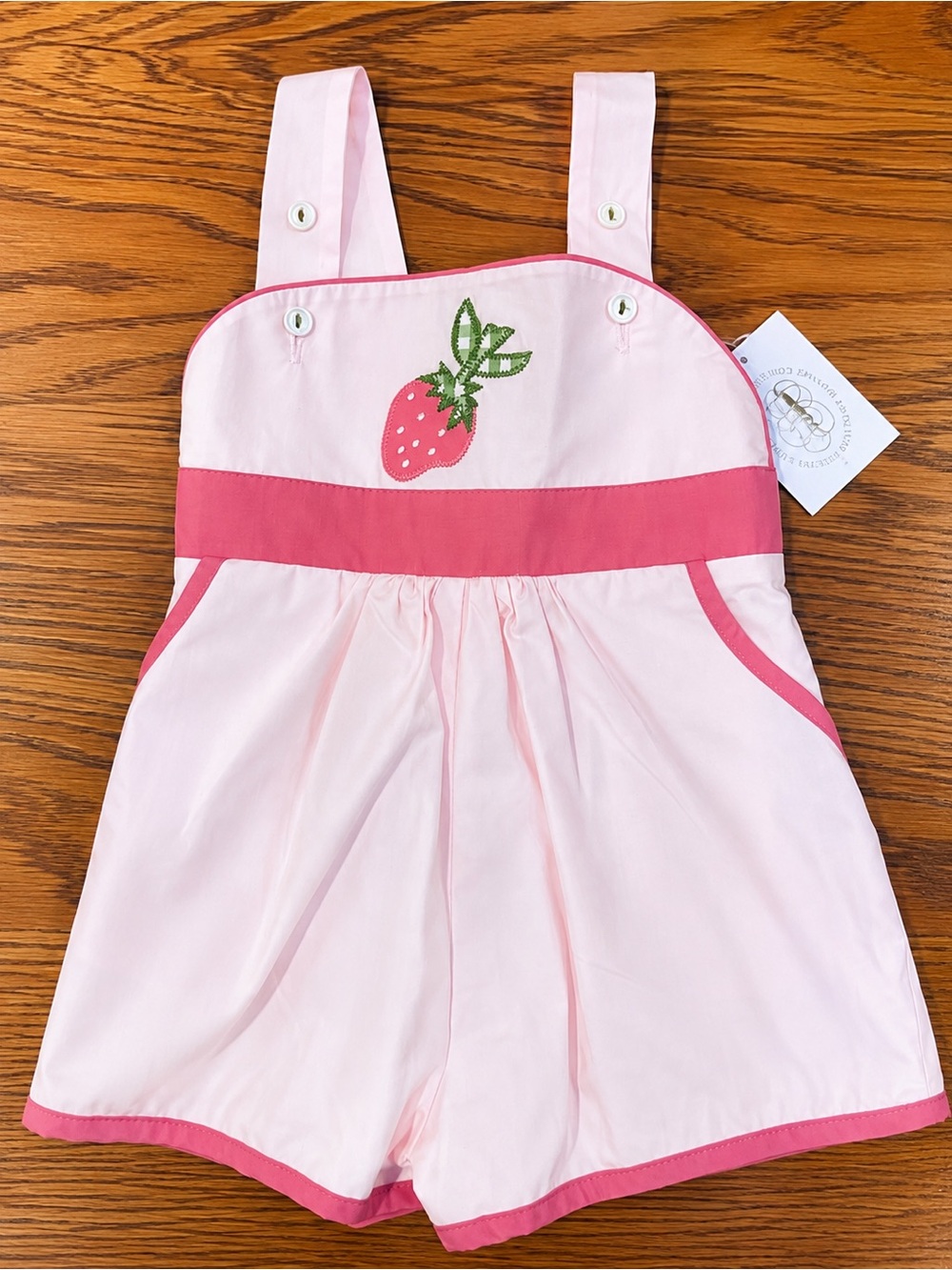 🎀 NWT The Beaufort Bonnet Company Strawberry Romper | 12–18M |